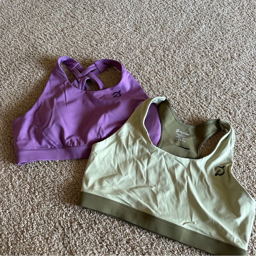 Two peloton sports bras